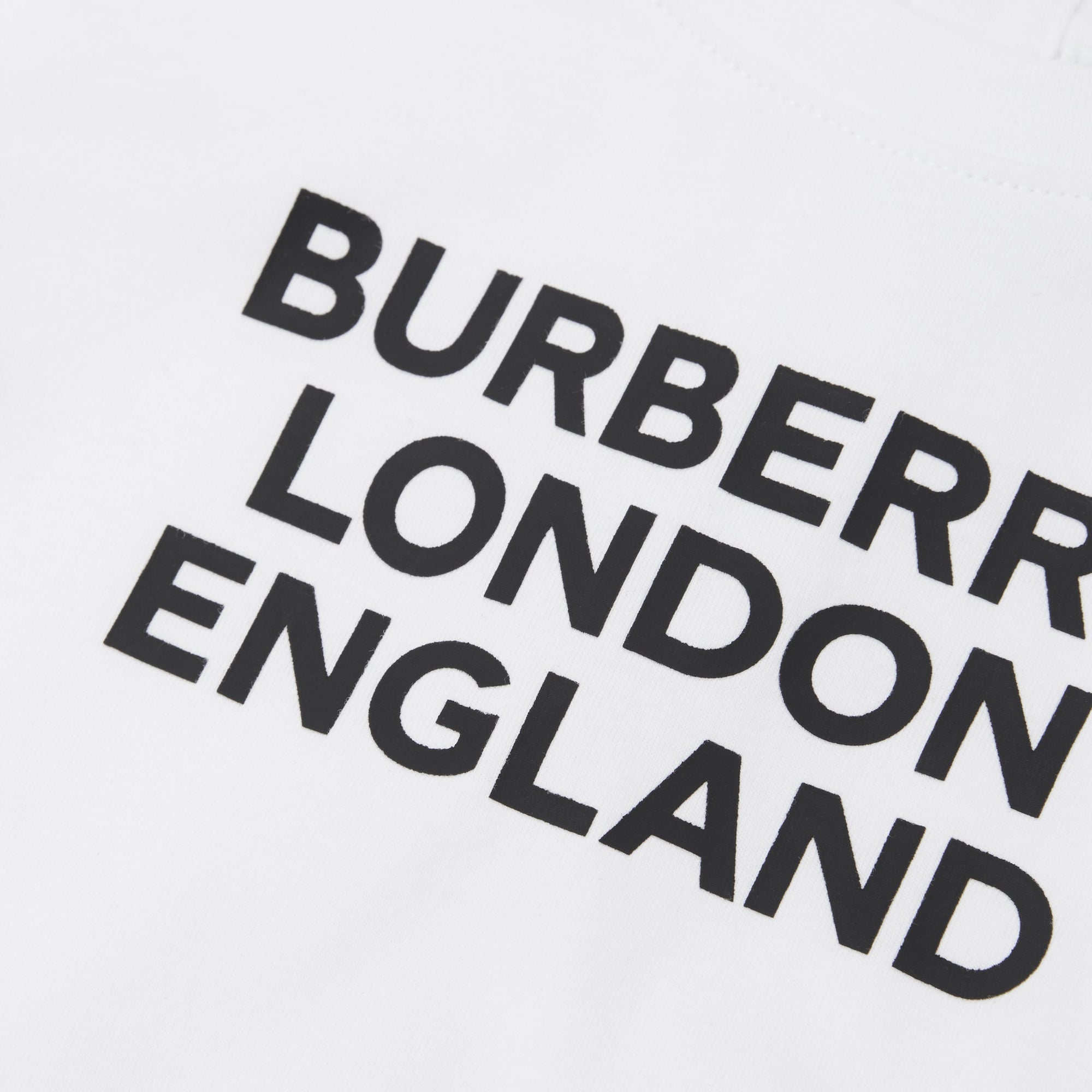 T-shirt à manches longues en coton à logo - White