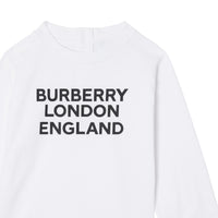 T-shirt à manches longues en coton à logo - White