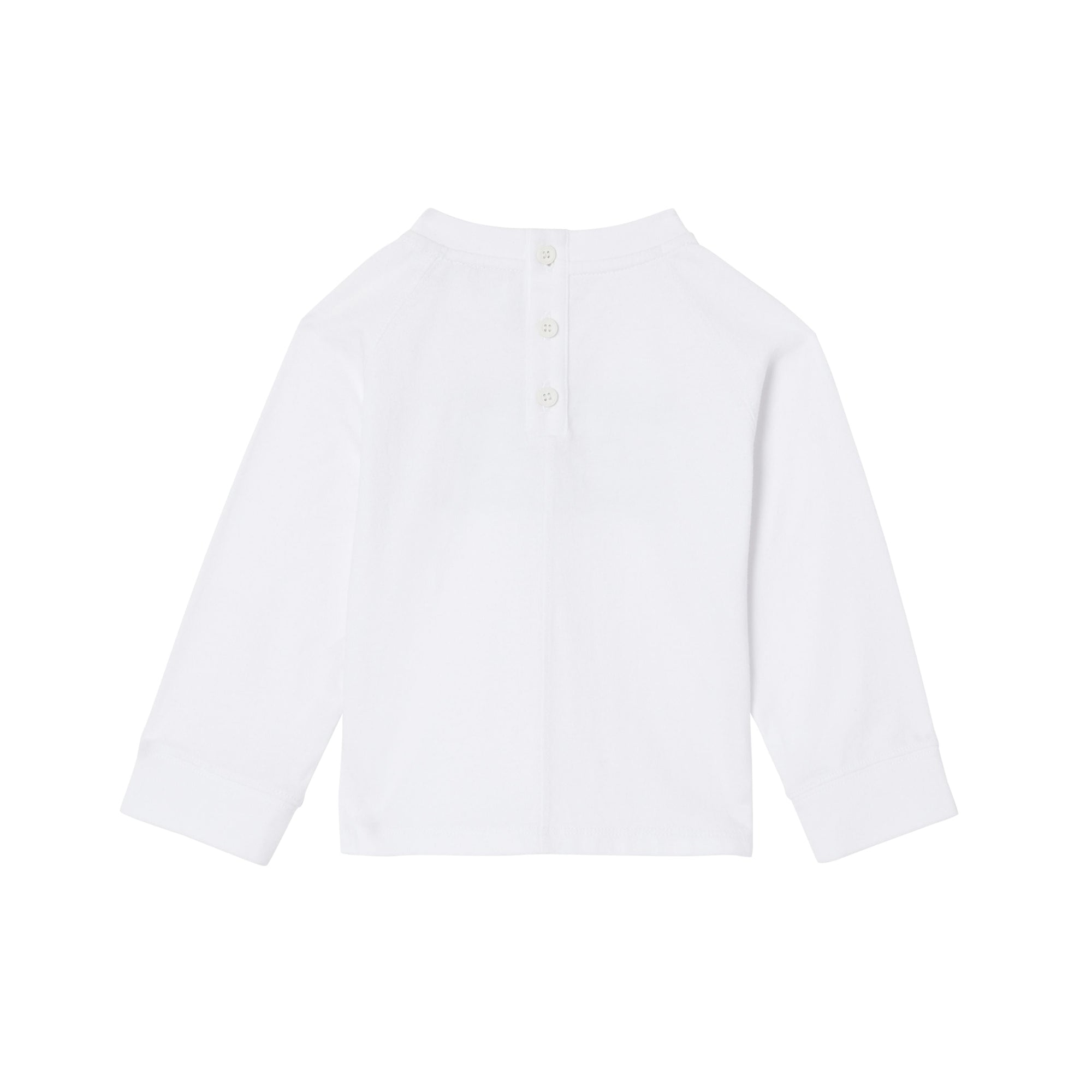 T-shirt à manches longues en coton à logo - White