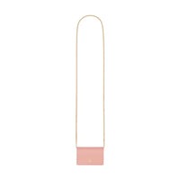 Porte-cartes en cuir avec sangle amovible - Blush Pink