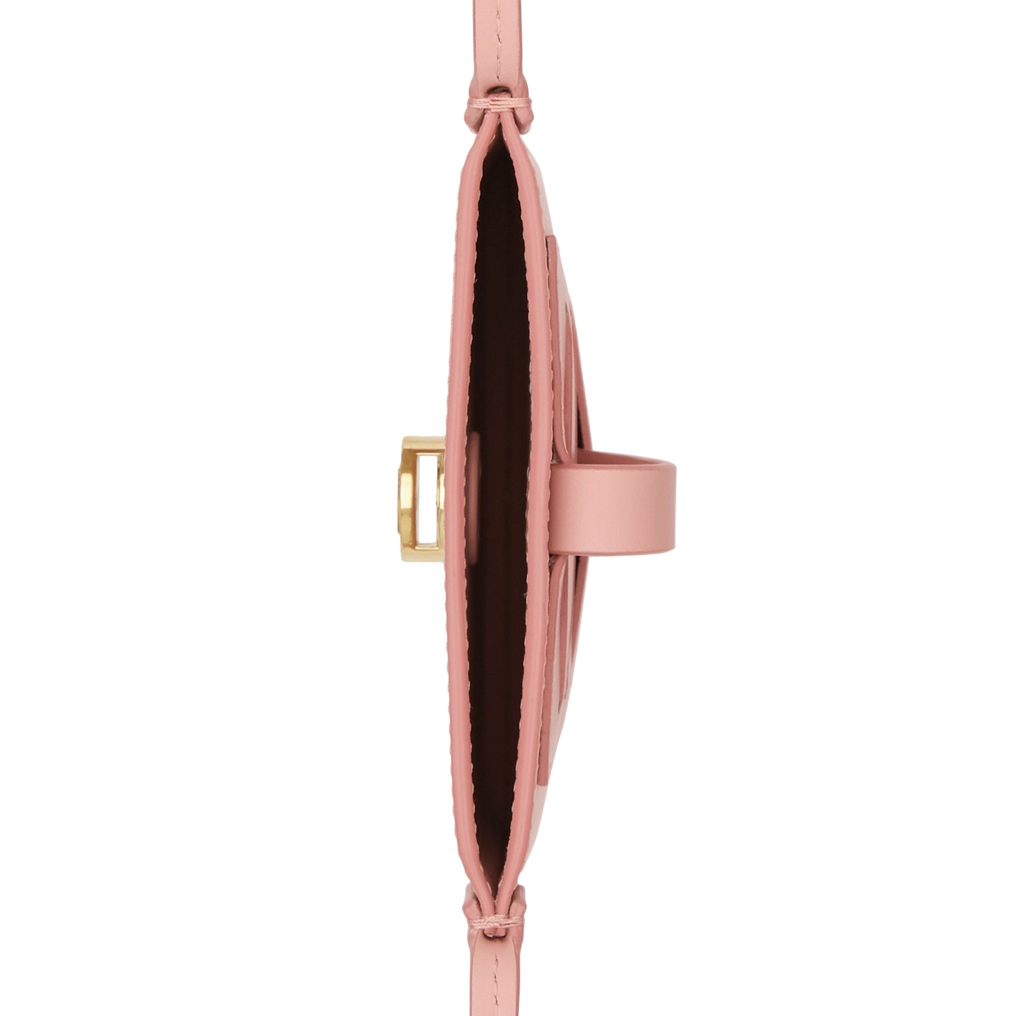 Étui pour téléphone en cuir avec sangle - Blush Pink