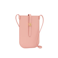 Étui pour téléphone en cuir avec sangle - Blush Pink