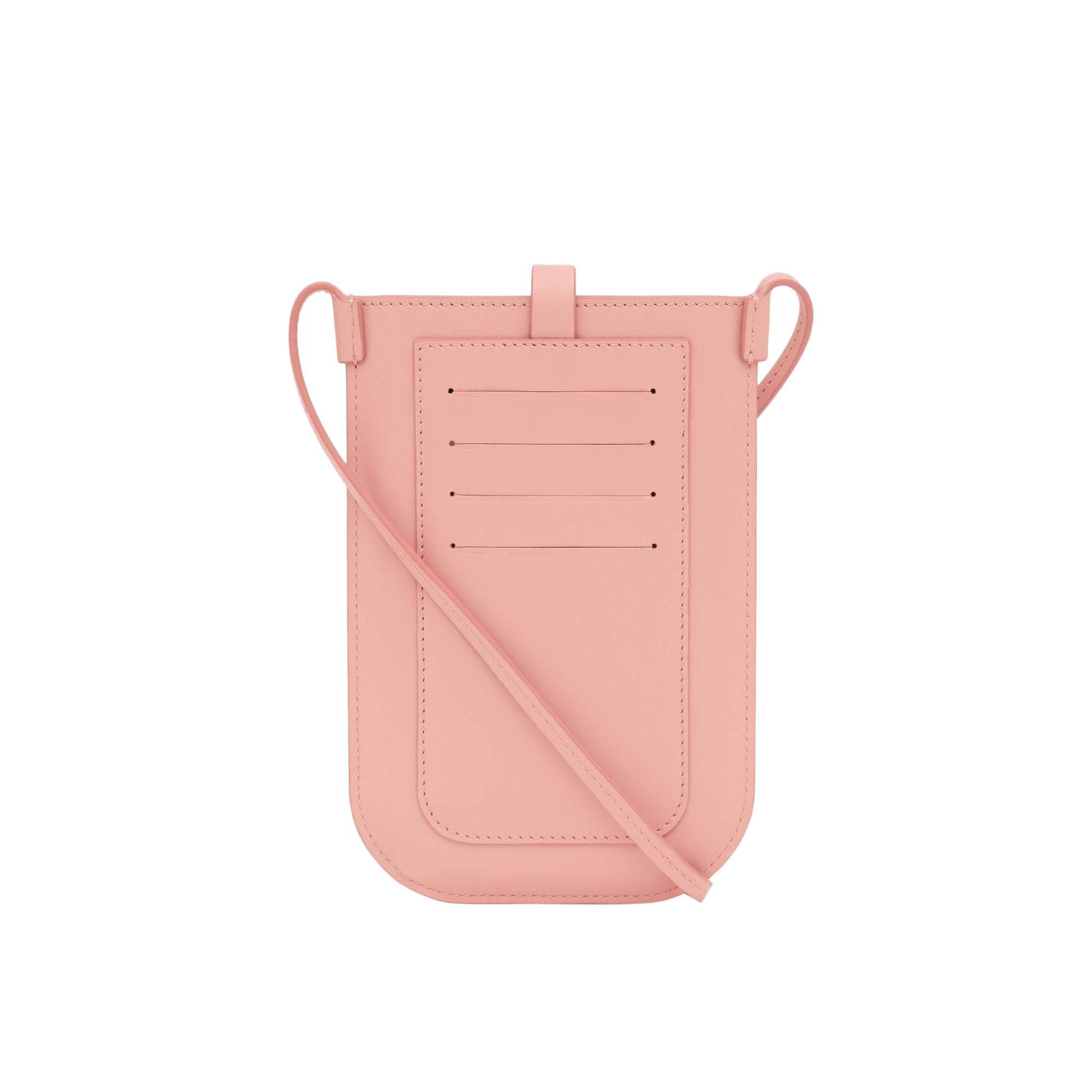 Étui pour téléphone en cuir avec sangle - Blush Pink