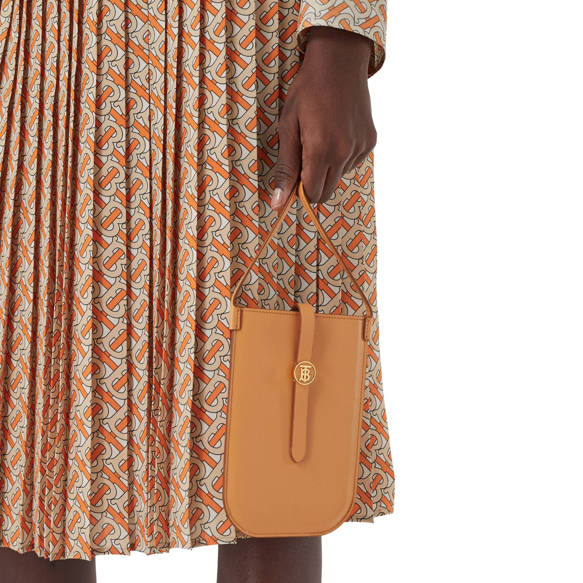 Étui pour téléphone en cuir avec sangle - Warm Sand