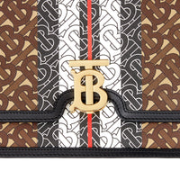 Sac TB moyen en toile écologique rayé Monogram - Bridle Brown