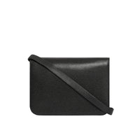 Sac TB moyen en cuir grainé - Black