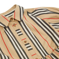 Robe en popeline de coton à rayures iconiques - Archive Beige