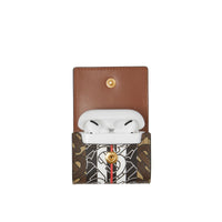 Étui pour AirPods Pro en toile écologique rayé Monogram - Bridle Brown