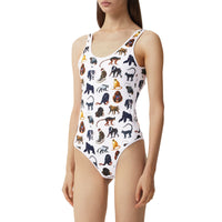 Maillot de bain à imprimé singe - Optic White