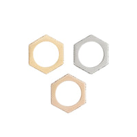Bagues écrou plaquées or or rose et palladium - Gold & Palladiom & Rose