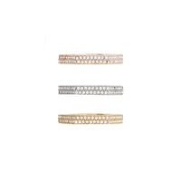 Trio de bagues écrou plaquées or rose - Light Gold & Palladio