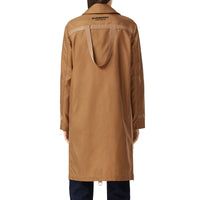 Manteau en toile technique avec logo appliqué - Camel