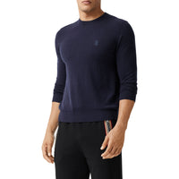 Pull en cachemire à motif monogramme - Navy
