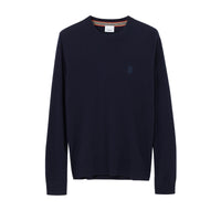 Pull en cachemire à motif monogramme - Navy