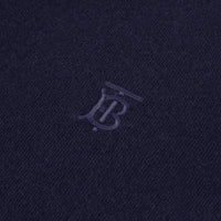 Pull en cachemire à motif monogramme - Navy