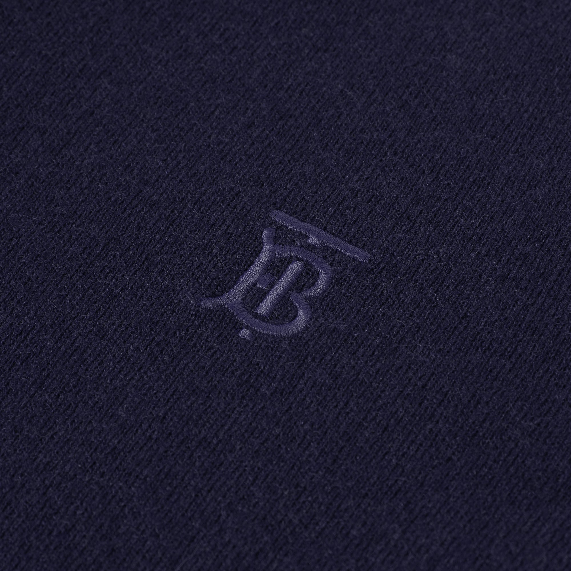 Pull en cachemire à motif monogramme - Navy