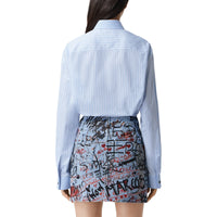 Chemise oversize en coton rayée - Pale Blue