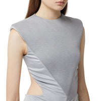 Robe froncée en jersey - Heather Melange