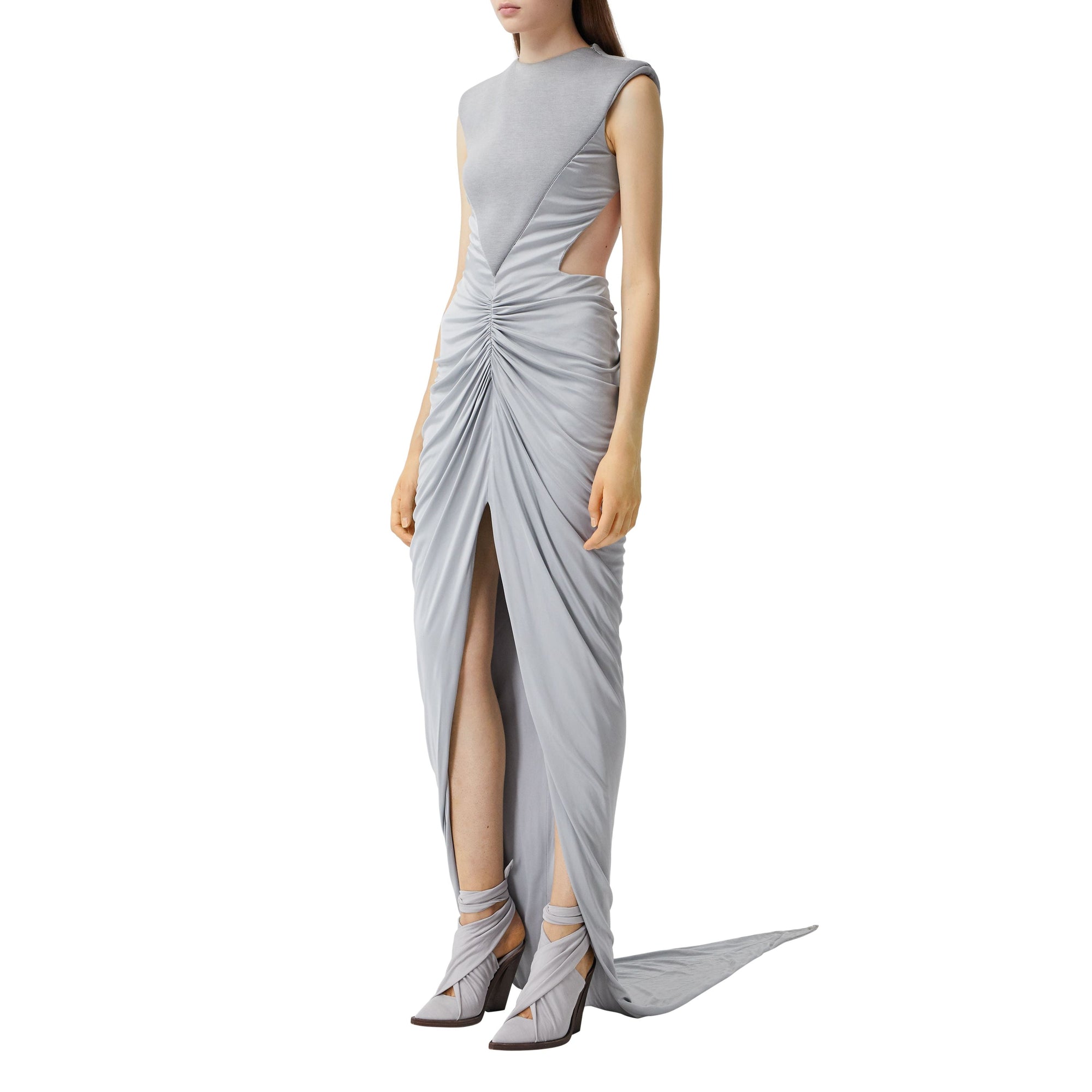 Robe froncée en jersey - Heather Melange