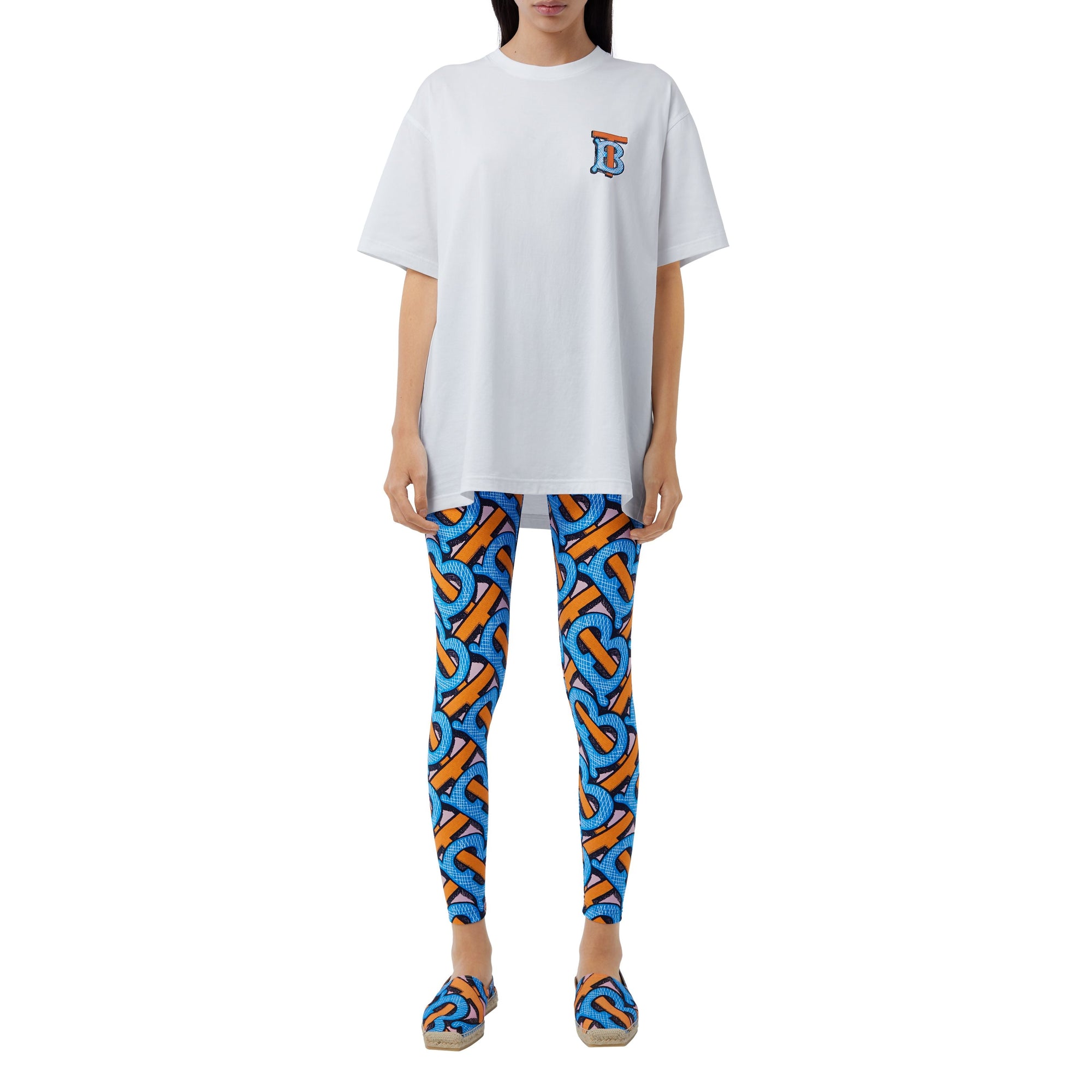 T-shirt monogrammeen coton - White
