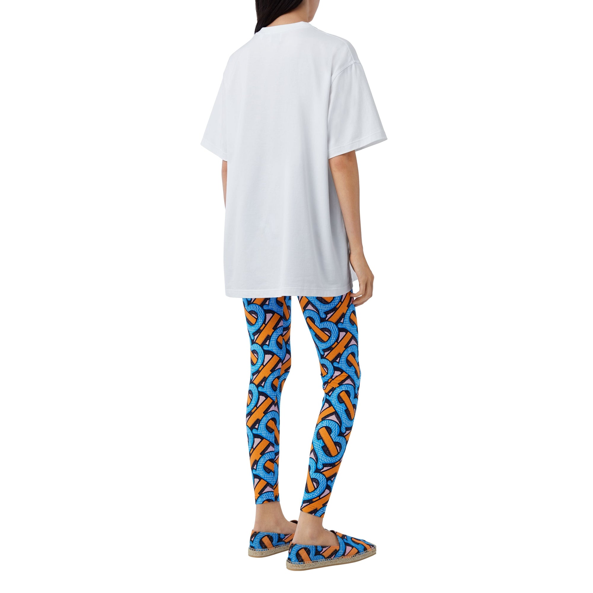 T-shirt monogrammeen coton - White
