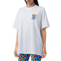 T-shirt monogrammeen coton - White