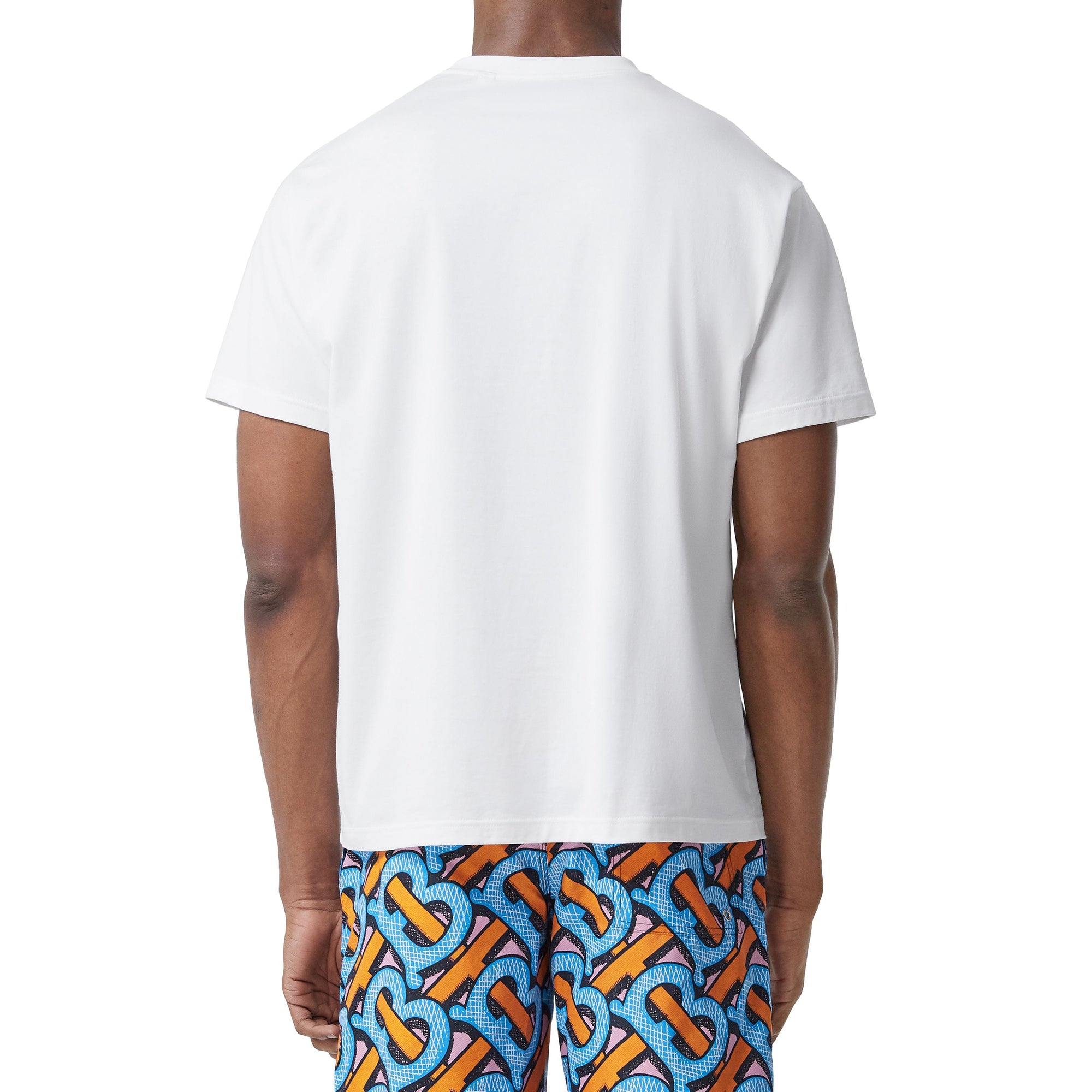 T-shirt monogrammeen coton - White