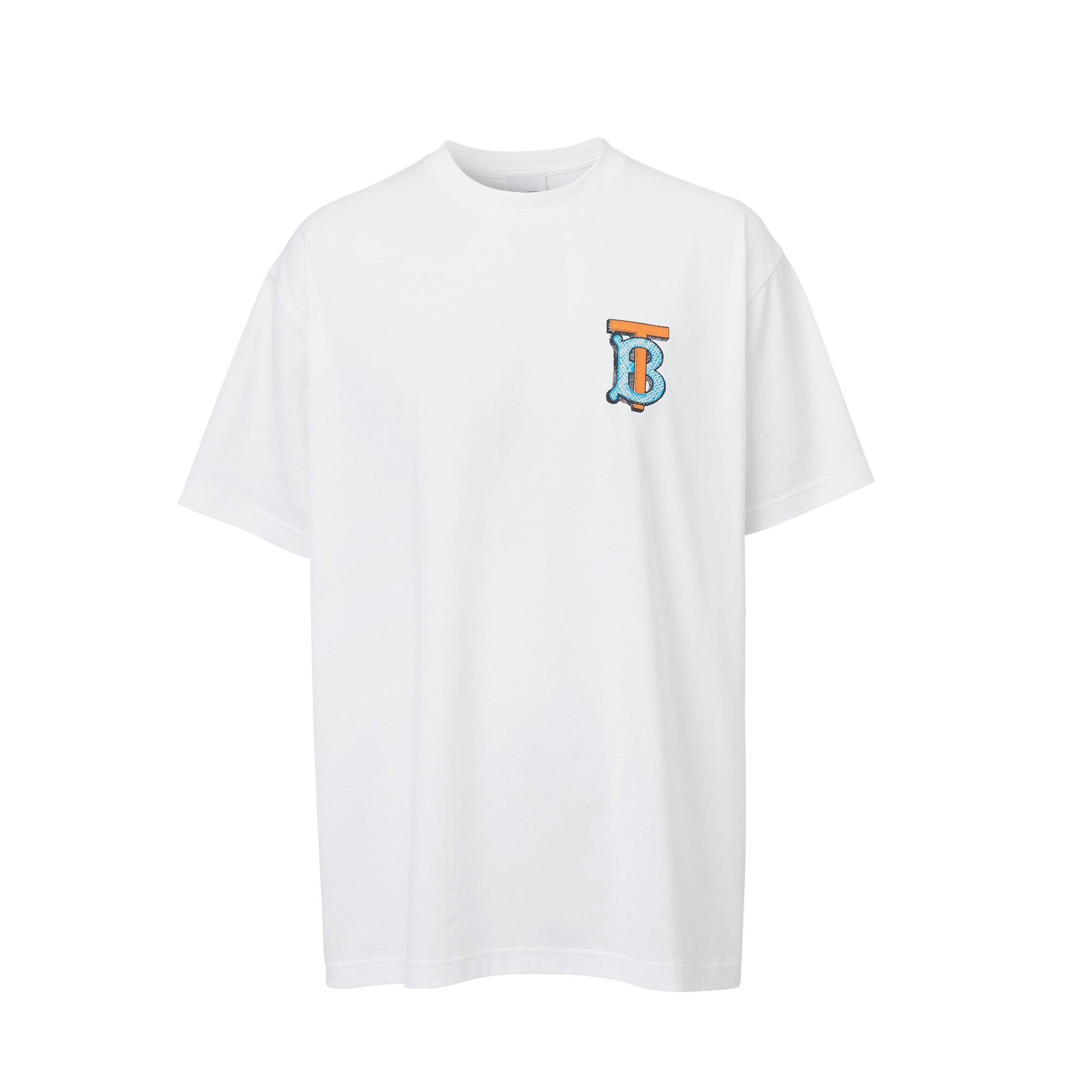 T-shirt monogrammeen coton - White