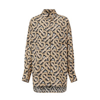 Chemise oversize en popeline de coton Monogram - Dark Beige