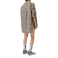 Chemise oversize en popeline de coton Monogram - Dark Beige