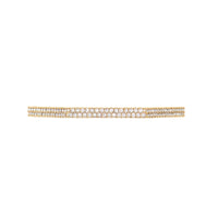 Bracelet manchette écrou plaqué or avec cristaux - Light Gold & Crystal