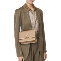 Petit sac TB en cuir Monogram matelassé - Honey