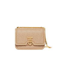 Petit sac TB en cuir Monogram matelassé - Honey