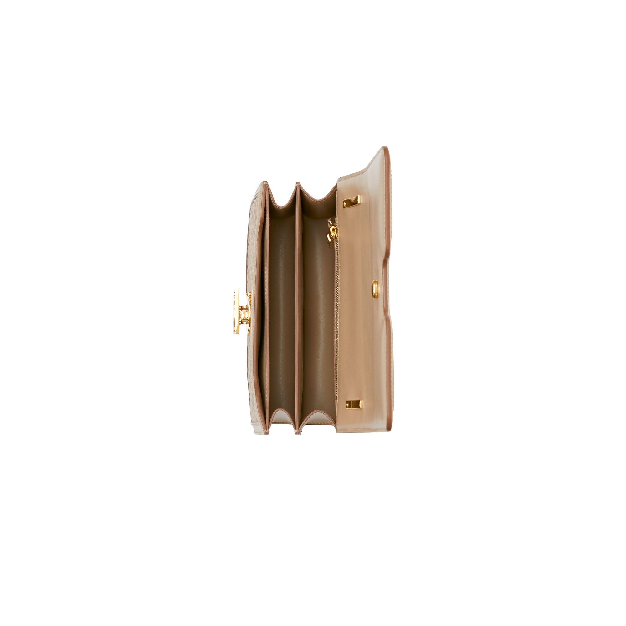 Petit sac TB en cuir Monogram matelassé - Honey