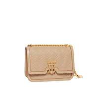 Petit sac TB en cuir Monogram matelassé - Honey