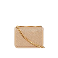 Petit sac TB en cuir Monogram matelassé - Honey