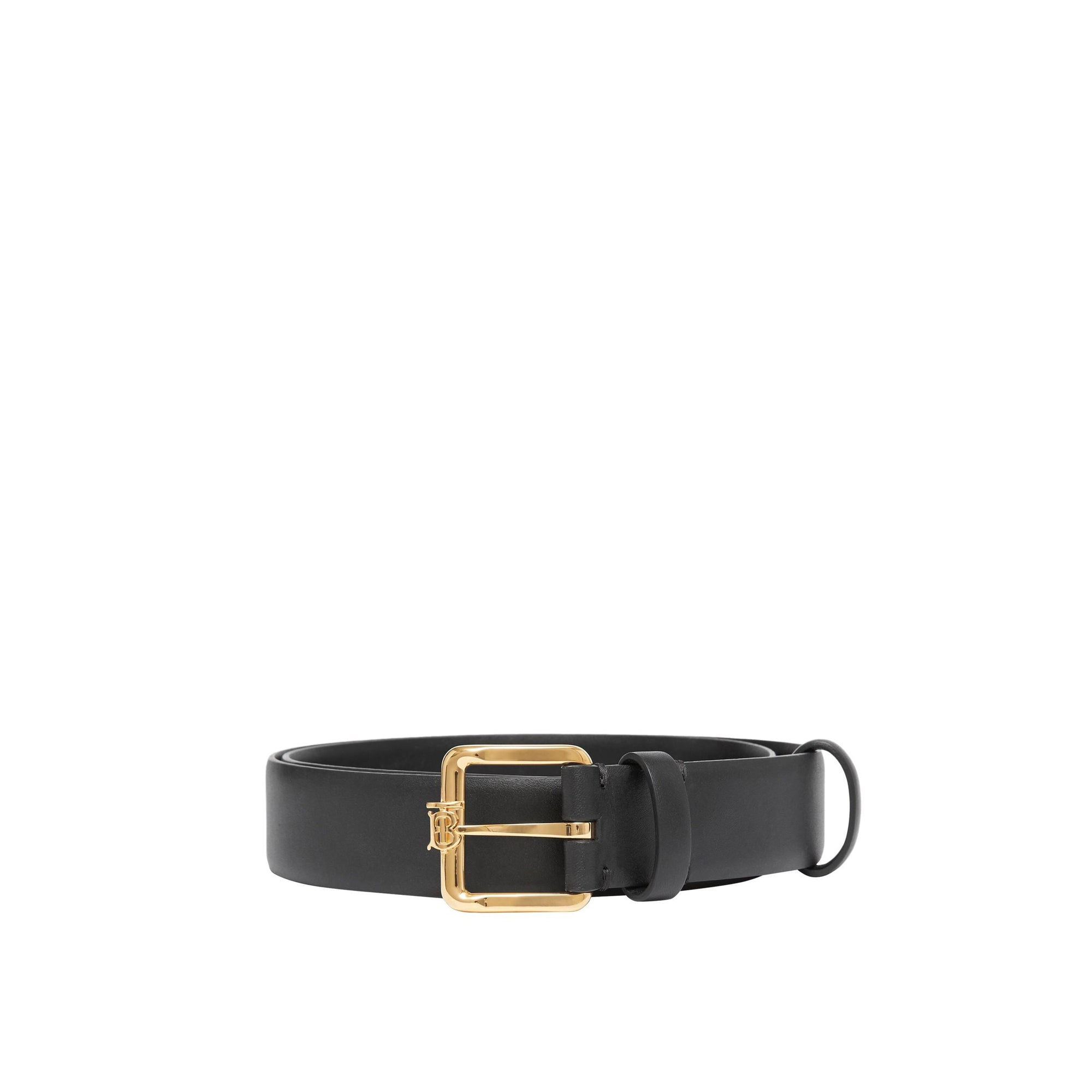 Ceinture Classique en cuir Monogram - Black & Light Gold