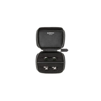 Étui à boutons de manchette à rayures en cuir grainé - Black