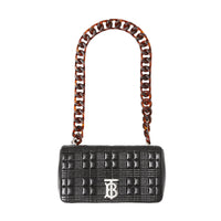 Petit sac Lola matelassé en cuir d'agneau - Black