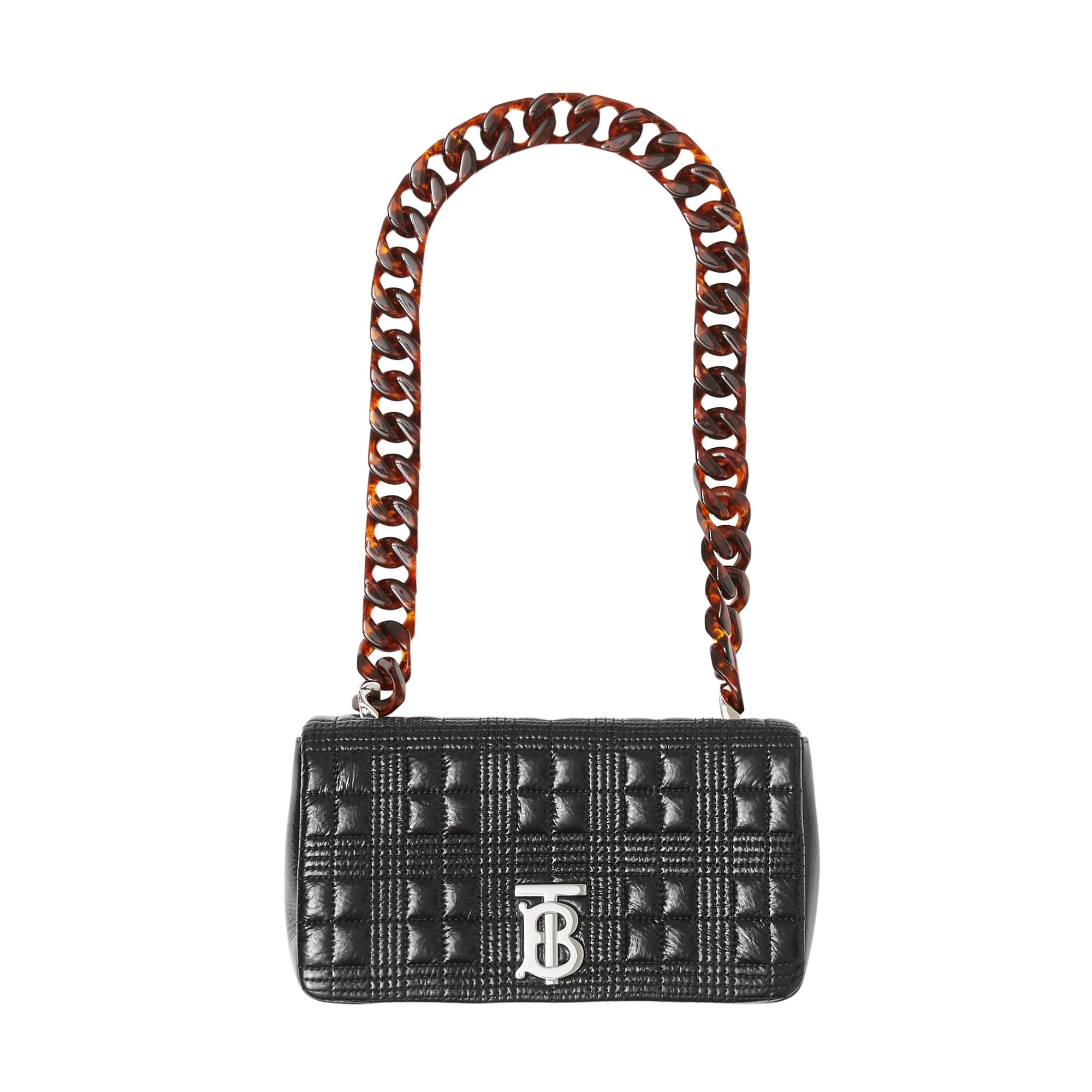 Petit sac Lola matelassé en cuir d'agneau - Black