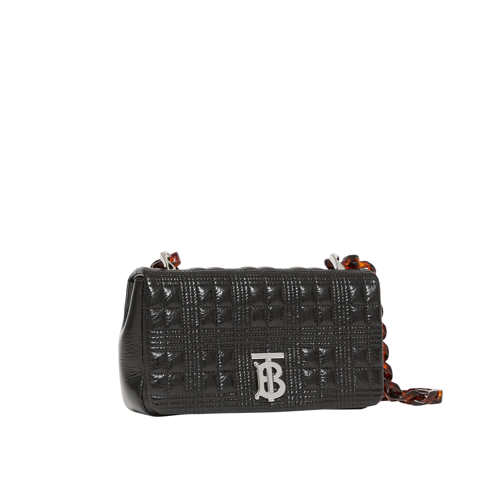 Petit sac Lola matelassé en cuir d'agneau - Black
