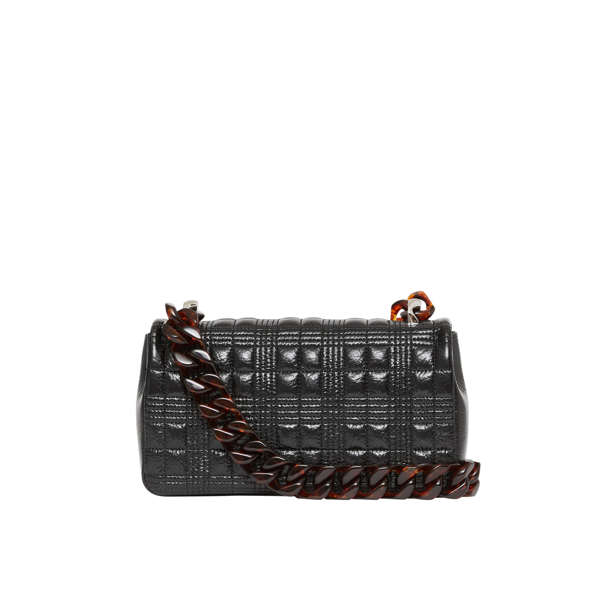 Petit sac Lola matelassé en cuir d'agneau - Black