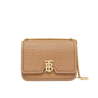 Sac TB moyen en cuir d'agneau Monogram matelassé - Honey
