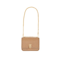 Sac TB moyen en cuir d'agneau Monogram matelassé - Honey