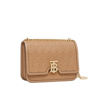Sac TB moyen en cuir d'agneau Monogram matelassé - Honey