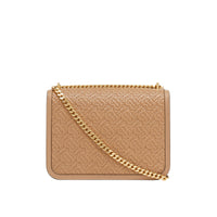Sac TB moyen en cuir d'agneau Monogram matelassé - Honey
