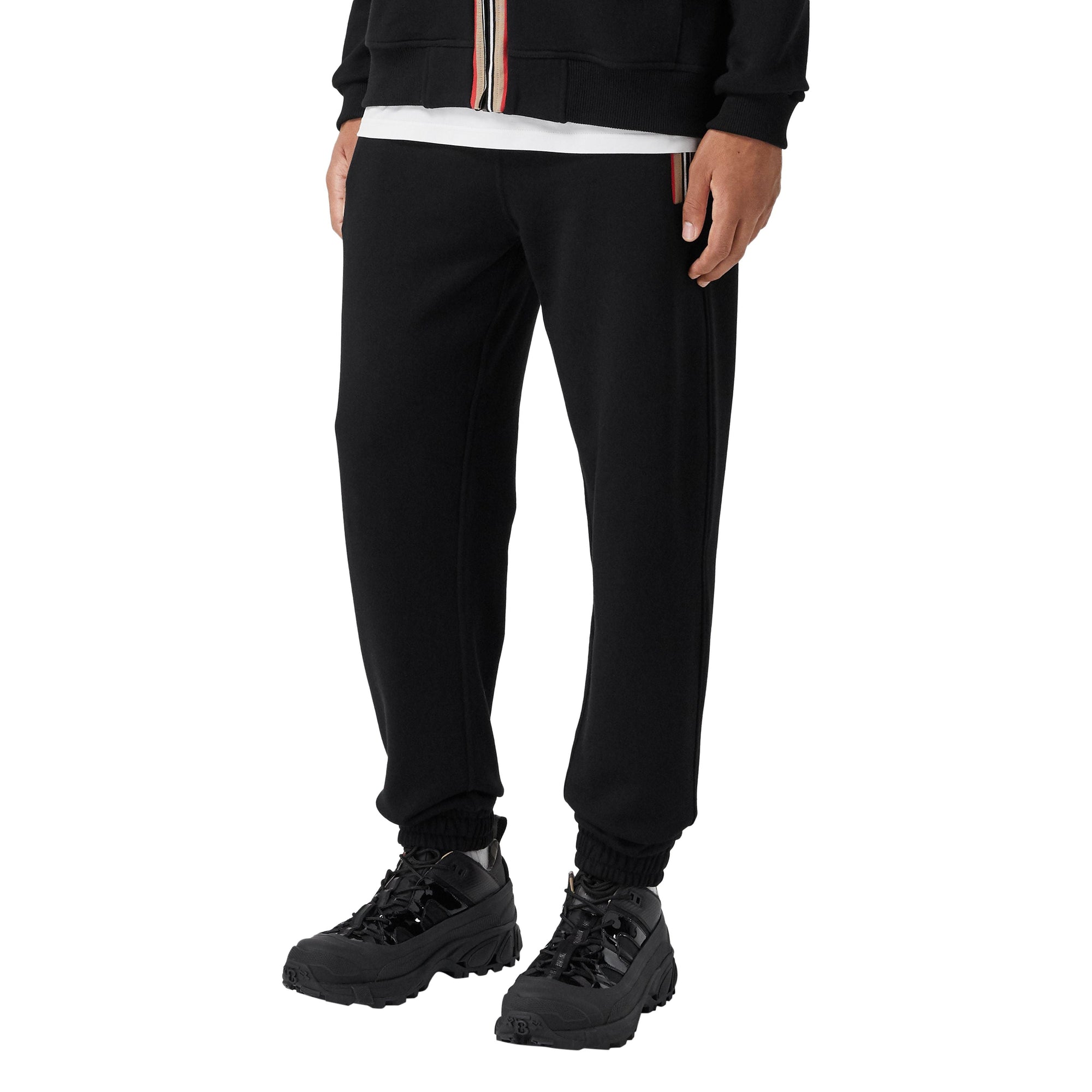 Sweat à capuche à rayures iconiques - Black