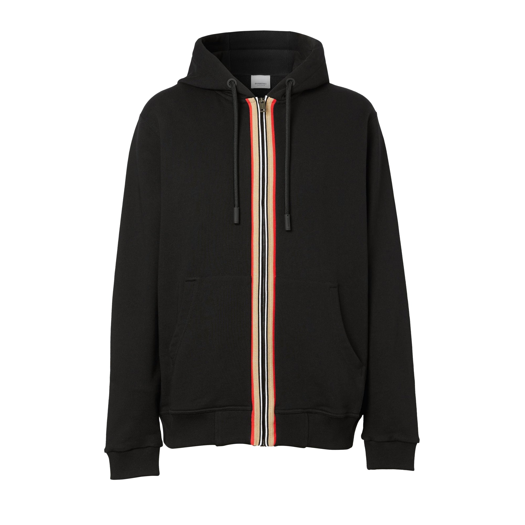 Sweat à capuche à rayures iconiques - Black