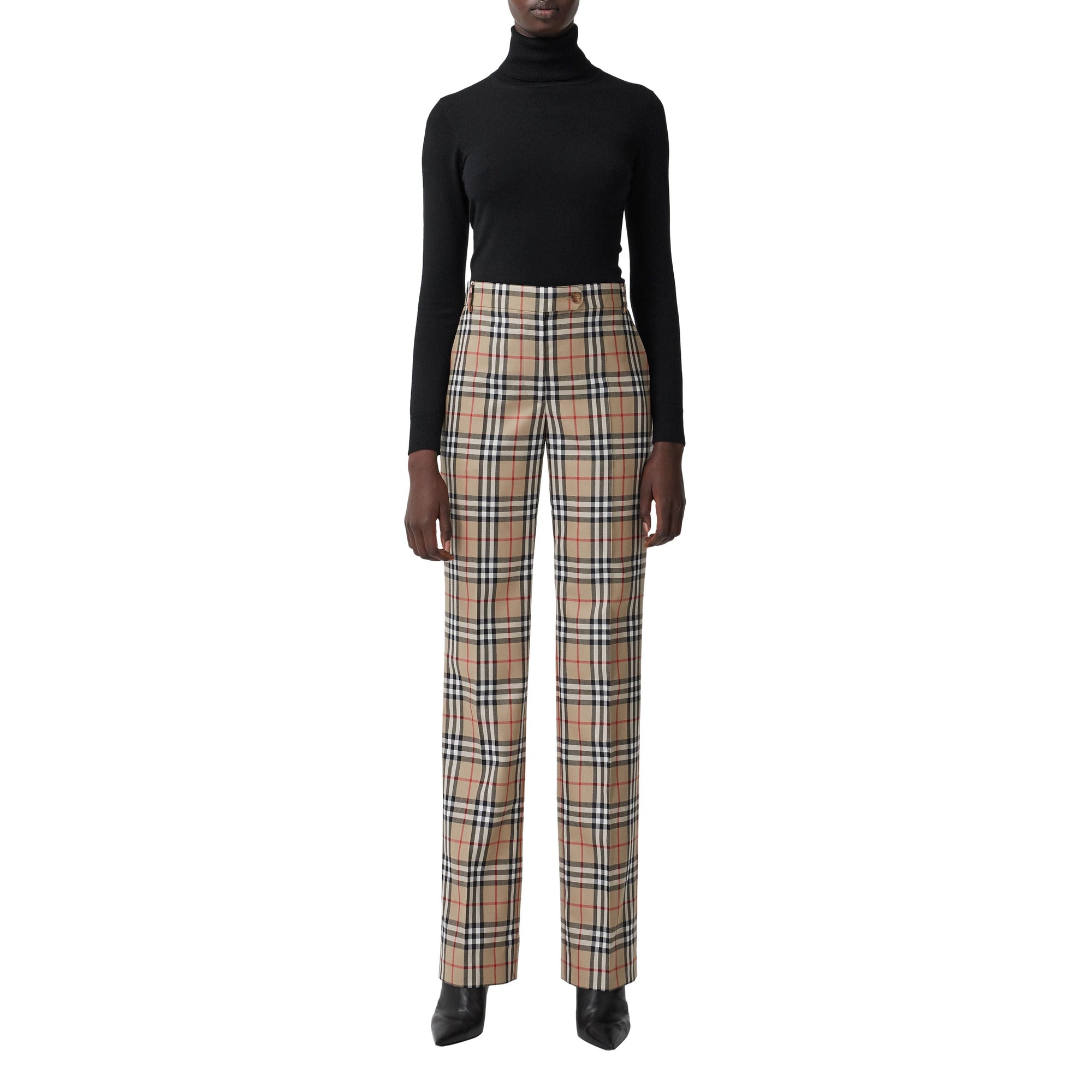 Pantalon tailleur en laine Vintage Check - Archive Beige Check