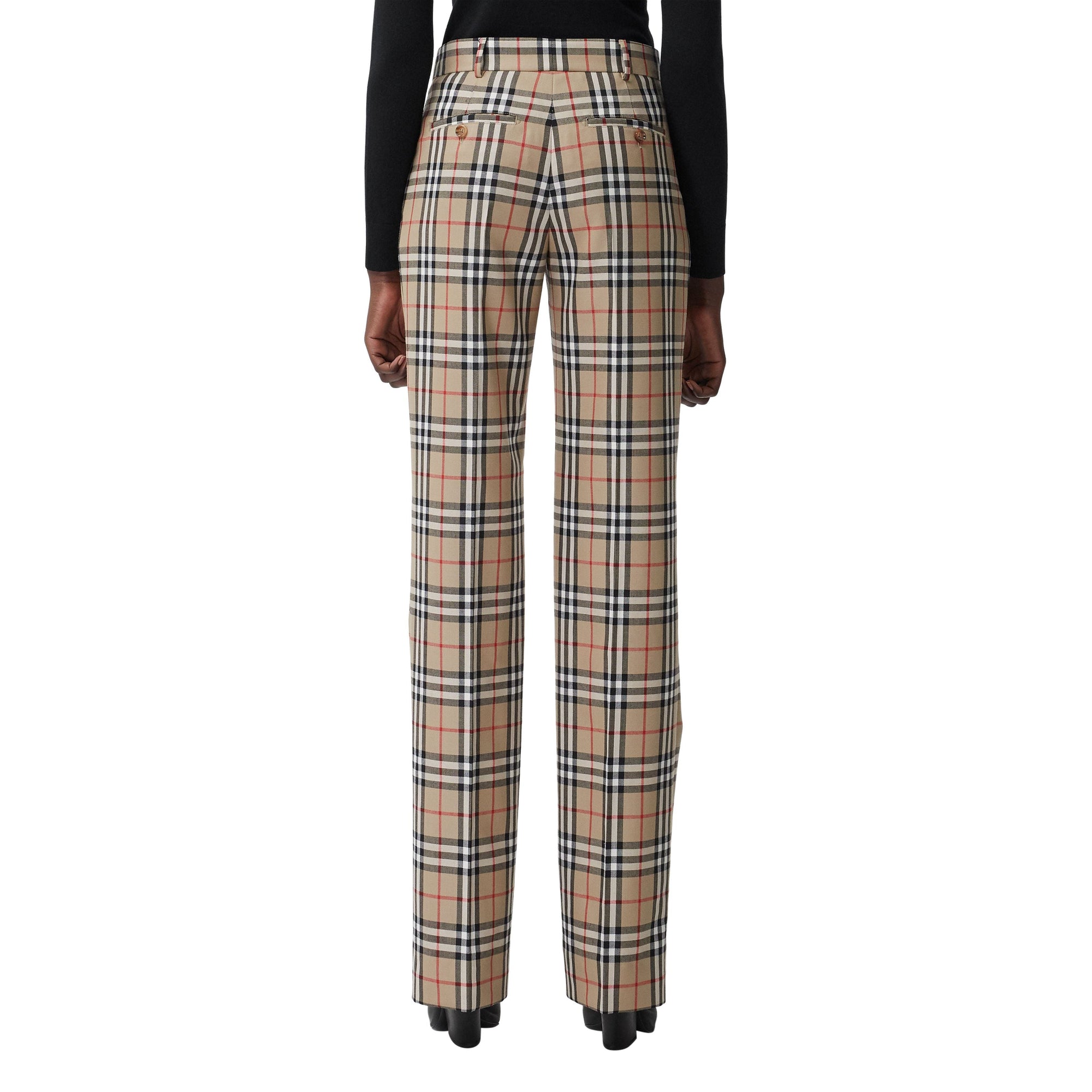Pantalon tailleur en laine Vintage Check - Archive Beige Check